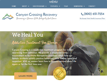 Tablet Screenshot of canyoncrossingrecovery.com